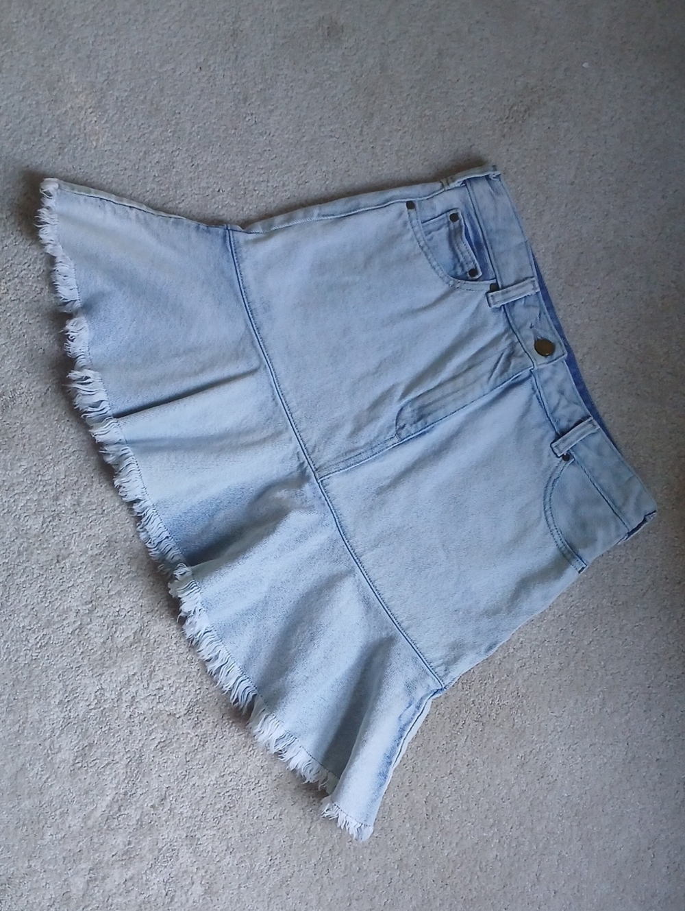 Michael Kors Denim Ruffle Mini Skirt